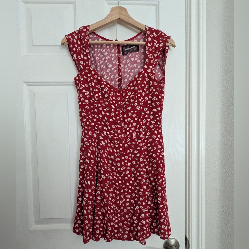 Reformation Red Spring Dress